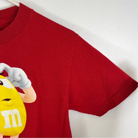 M&M Candy Snack Tee Promo Tshirt Red Adult Small Yellow M&M 2011 - Picture 5 of 11